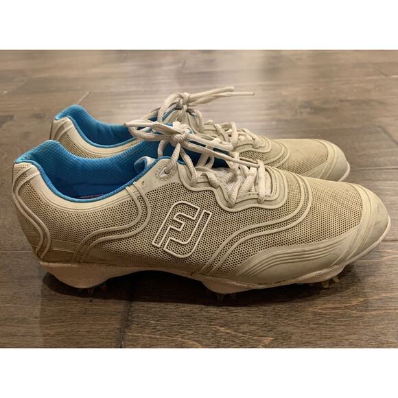 FootJoy Womens Flex-Zone Golf Shoes Spikes White FJAspire Size 9M EUC 98895 - Picture 2 of 11